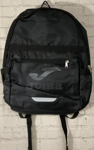 Joma Padded Backpack Reflective Accents Inner Pockets Black Adjusting Straps