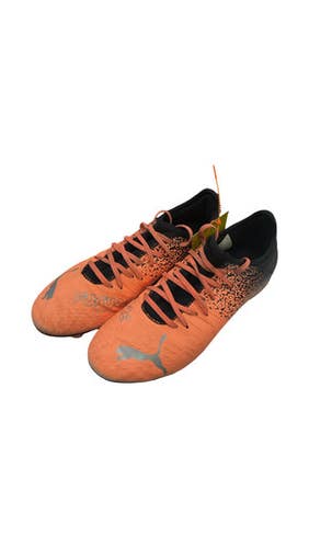 Used Puma Soccer Cleats Black/Orange/Grey Senior 8 11859-S000029181