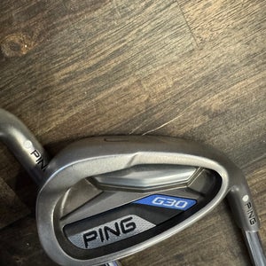 2014 Ping G30 Right Handed Iron Set Stiff Flex (8 Clubs) #4 - #9, PW, GW Steel Shaft (Used)
