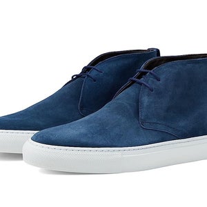 To Boot New York Argento Chukka Men's Size 7 Blue White Suede Ankle Shoes FZP078