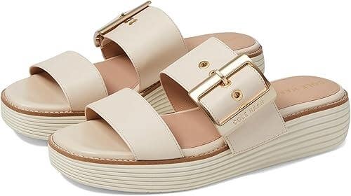 Cole Haan Originalgrand Platform Slide Womens 8.5 Sandollar Ivory Sandals FZP126