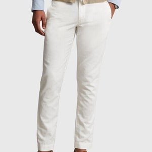 Polo Ralph Lauren Pants Mens 40x32 White Straight Leg Classic Fit Trouser JDM397