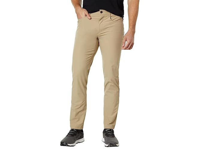 Original Penguin Pants Men's 42x34 Brown Stretch Five-Pocket Golf Chino JDM387