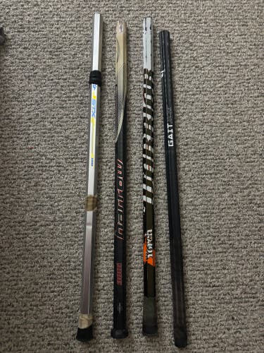 4 Lacrosse Shafts.    Midfielder or Attack