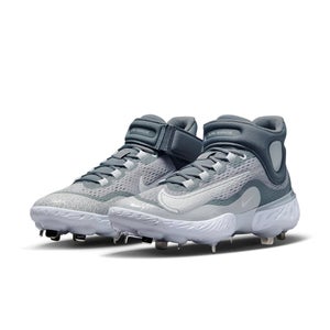 Nike Alpha Huarache Elite 4 Mid Wolf Grey DJ6520-012 Baseball Cleats Men Size 13
