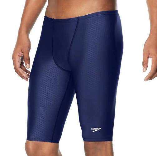 Speedo Hex Heat Jammer Men's 36 Blue Performance Racing Suit Swimwear SRT281