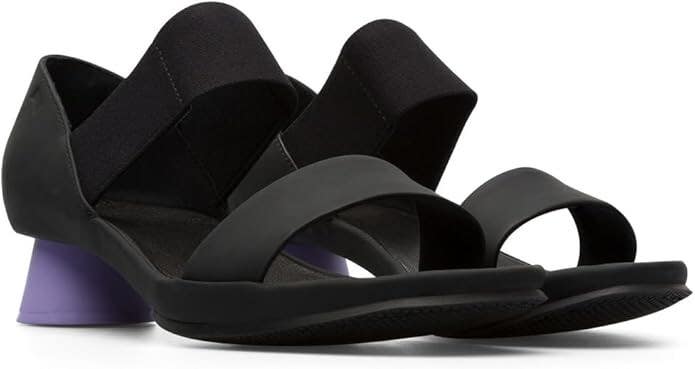 Camper Alright K200770-007 Sandal Women's US 11 Black Leather Block Heel JOBB199