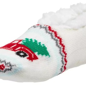 Northeast Outfitters Cozy Cabin Slippers Youth Small White Comfort Socks SRT307