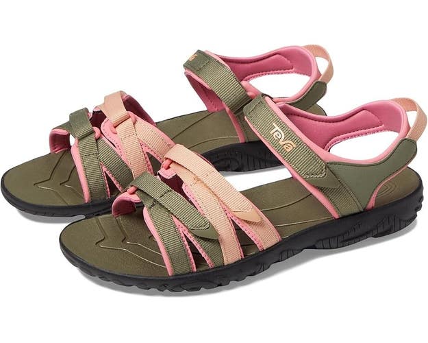 Teva Tirra 1019395 Big Kids US 4 Burnt Olive Quick-Dry Hiking Sandals JOBB234