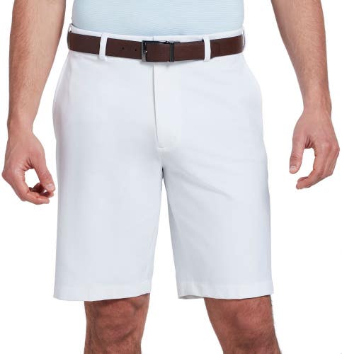 Walter Hagen Performance 11 Shorts Men's 32 White 10" Inseam Zip Fly Golf SRT81