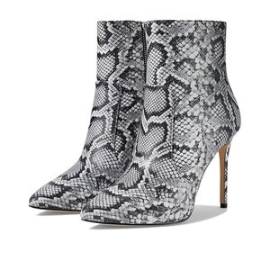 Michael Kors Rue 40H3RUHE5E Boot Women 7.5 Snake Embossed Leather Bootie JOBB158