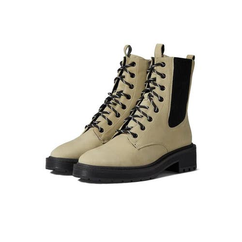 FARYL by Farylrobin Nadine Boots Women's US 12 Olive Leather Round Toe JOBB175