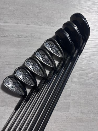 Men's 2014 Adams Idea Tech V4 Right Handed Iron Set Stiff Flex Graphite/Steel Shaft (Used)