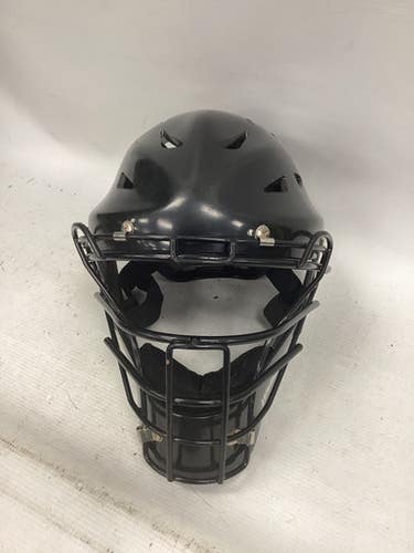 Used Wilson WTA CATCHERS MASK Catchers Helmet w/Mask Black MD 11851-S000044070