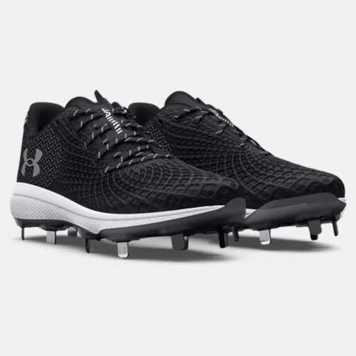 Under Armour Glyde 2.0 MT 3026601-001 Womens US 10 Black Softball Cleats RHS6810