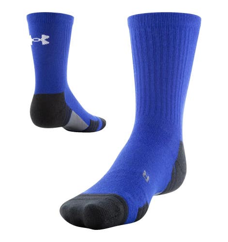 Under Armour Team 1367820 Unisex 7-8.5 Royal Blue Mid Calf Crew Socks JAX30