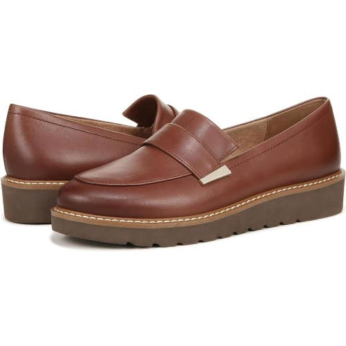 Naturalizer Adiline Loafer Women's 9 Brown Leather Slip On Platform Shoes ZAP410
