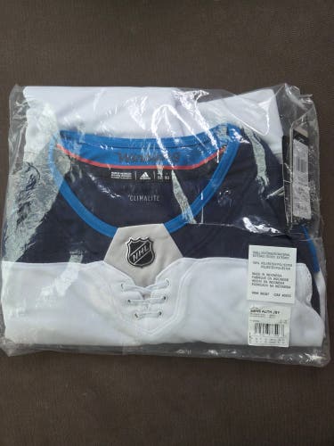 Winnipeg Jets Away 'White Out' ADIDAS Climalite NHL JERSEY Size 52 NWT