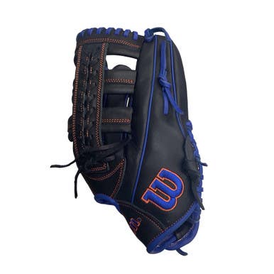 Used Wilson A1000 BB/SB Glove RH Throw Black And Royal Blue 12 1/4" 11760-S000089248