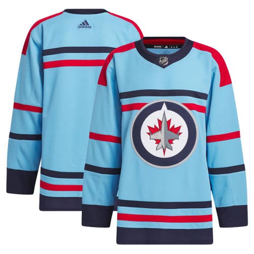 Winnipeg Jets adidas Anniversary Primegreen Jersey - Light Blue Size 54 NWT