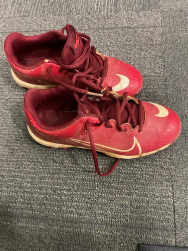 Used Nike DIAMOND BB/SB Cleats Red Junior 02 11614-S000232529