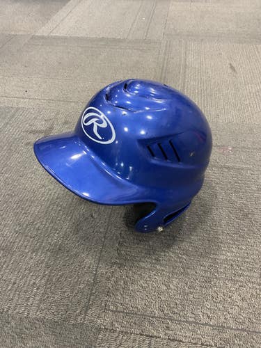 Used Rawlings BASEBALL HELMET Batting Helmet No Mask Royal Blue S/M 11614-S000232669