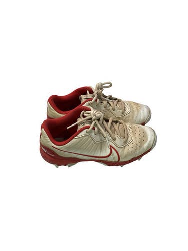 Used Nike DIAMOND FASTFLEX BB/SB Cleats Red And White Junior 03.5 11347-S000265375