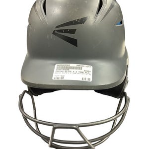 Used Easton ELITE X 2 TONE BLK/GRY W/ MASK Batting Helmet w/Mask Grey SM 11347-S000265369