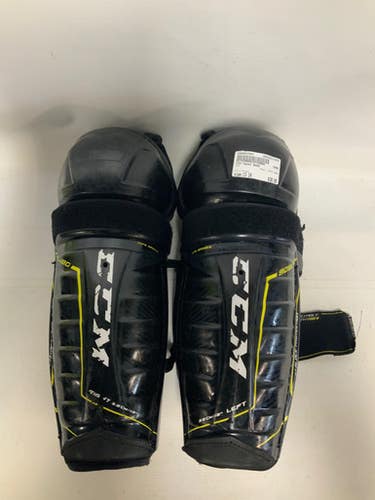 Used CCM TACKS 9080 Senior Shin Guards Black 13" 11823-S000037667