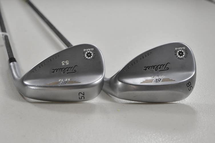 Titleist Vokey SM4 Tour Chrome 52*, 58* Wedge Set DG X100 X-Stiff Steel #211984