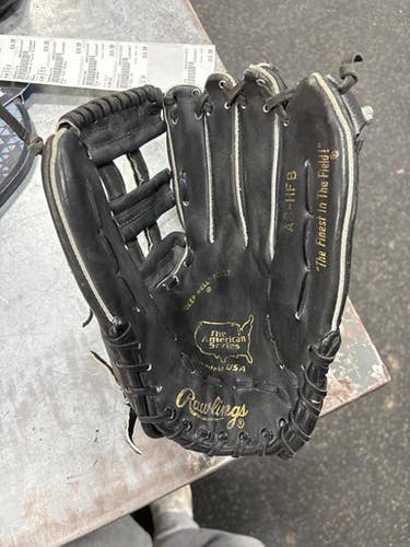 Used Rawlings GLOVE BB/SB Glove RH Throw Black 14" 11337-S000481163
