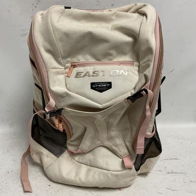 Used Easton GHOST NX FASTPITCH BB/SB Player Backpack White And Pink 11855-S000200396