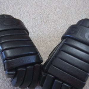 Excellent Condition Rare Eagle Full Leather H35 Senior Hockey Gloves 15" Black