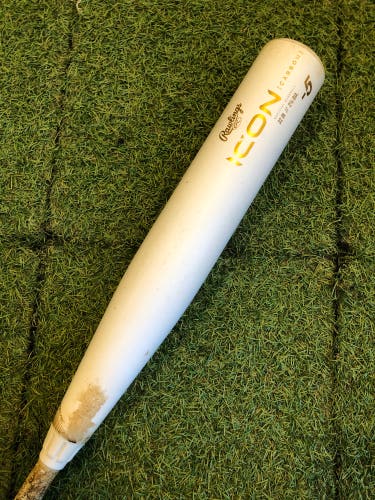2024 Rawlings Icon Composite Bat USSSA Certified (-5) Composite 27 oz 32" (Used)