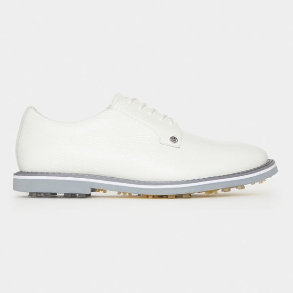 G/FORE MENS GALLIVANTER PEBBLE LEATHER GOLF SHOE SNOW/MONUMENT