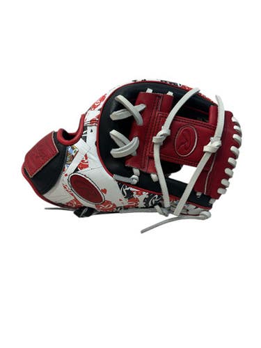 Used Rawlings PROR314-2BSS BB/SB Glove RH Throw Black And Red 11 1/2" 11835-S000206291