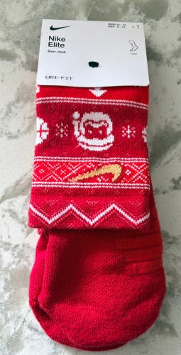Red Adult Unisex Nike Socks (New) Nike Santa socks