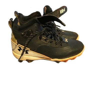Used Under Armour 3025598-001 BB/SB Cleats Black Junior 02 11730-S000069838