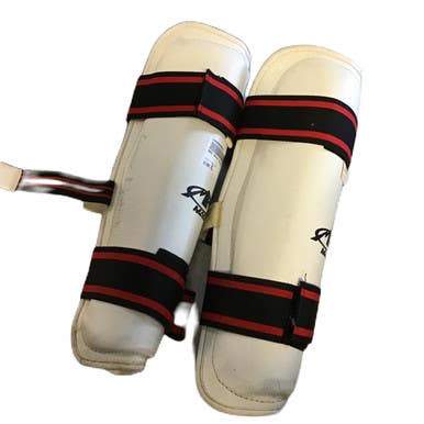 Used Martial Arts Shin Pads White XL 11730-S000069884