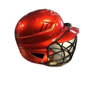 Used Rawlings  Batting Helmet w/Mask Red One Size 11730-S000070107