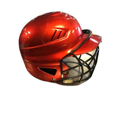 Used Rawlings  Batting Helmet w/Mask Red One Size 11730-S000070107