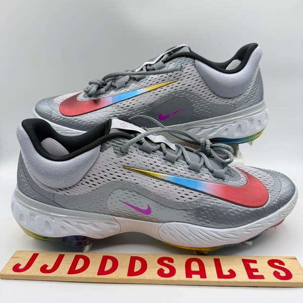 Nike Alpha Huarache Elite 4 Baseball Cleats Rainbow FZ3328  display picture 2