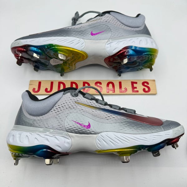 Nike Alpha Huarache Elite 4 Grey Rainbow Athletic Shoes FZ3328-001 Men\'s Size 13 s-l400.jpg main image 3