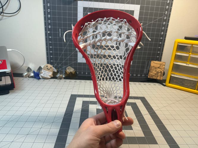 Warrior Evo Pro Dyed Red Fresh Stringing Head (Used)