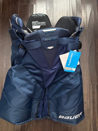 New Bauer Flylite Pants Intermediate Large Blue