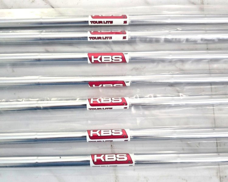 NEW / Uncut KBS Tour Lite Steel Iron Shaft Stiff Flex .370 / 7 Shafts