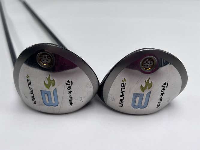 TaylorMade Burner 2008 3 & 5 Fairway Wood Set 15* 18* REAX 49g Ladies RH