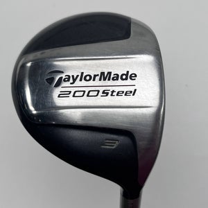 TaylorMade 200 Steel 3 Fairway Wood 15* Lite 90g Stiff Graphite Mens RH