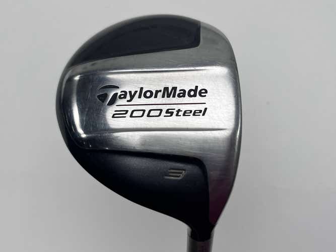 TaylorMade 200 Steel 3 Fairway Wood 15* Lite 90g Stiff Graphite Mens RH