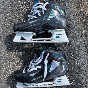 Black True TF9 Hockey Goalie Skates Wide Width 8 (Used)